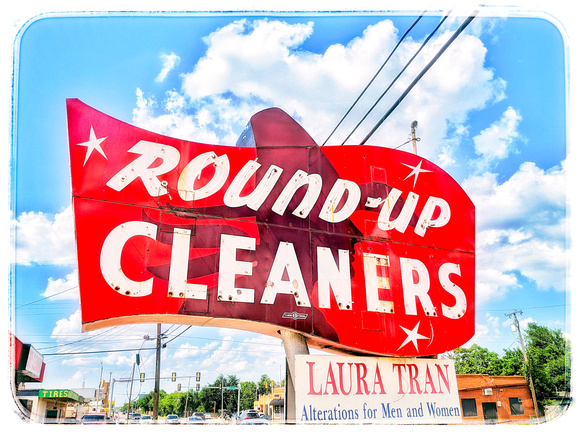 Round-Up Cleaners Sign